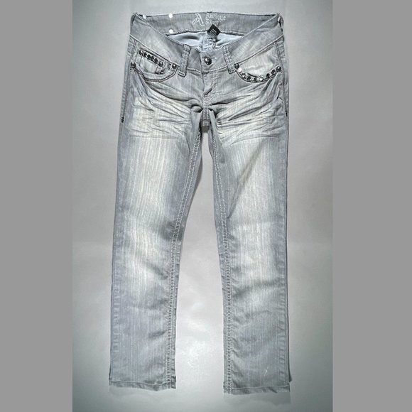Antique River Low‎ Rise Gray Jeans Size 27 - Picture 1 of 14